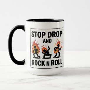 Caneca Pare, Larga e Faça Rock n Roll – Em Caso de Incênd