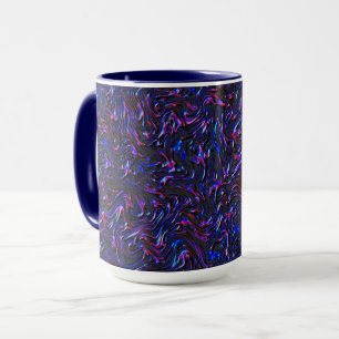 Caneca Parece azul e cor-de-rosa texturizado na parede