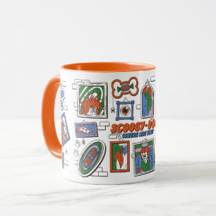 Caneca Parede de Quadros de Halloween do Scooby-Doo