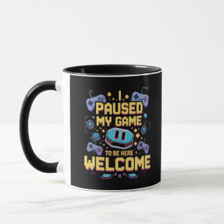 Caneca Parei Meu Jogo Para Estar Aqui Bem-Vindo Gamer Gif