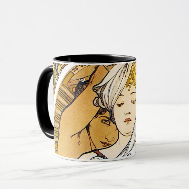 Caneca Paris 1900, Alphonse Mucha (Frente Esquerda)