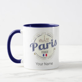 Caneca Paris Capital França Torre Eiffel Vintage Souvenir