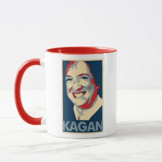 Caneca Paródia política do poster de Elena Kagan
