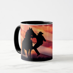 Caneca Parotic Ropy Cowboy e Bandeira Americana do Cavalo