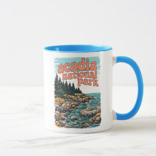 Caneca Parque Nacional Acadia Paisagem Litorânea Fofa