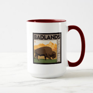 Caneca Parque Nacional Badlands Buffalo