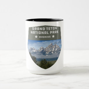 Caneca Parque Nacional da Vintage Retro Grand Teton