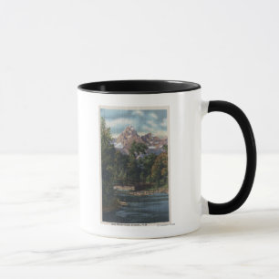 Caneca Parque nacional de Teton, WY - opinião gêmea dos