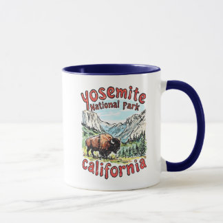 Caneca Parque Nacional de Yosemite Bisonho Paisagem Retro