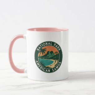 Caneca Parque Nacional do Americano Samoa Round Emblem