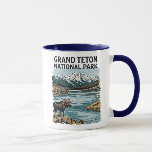 Caneca Parque Nacional Grand Teton Paisagem Montanhosa