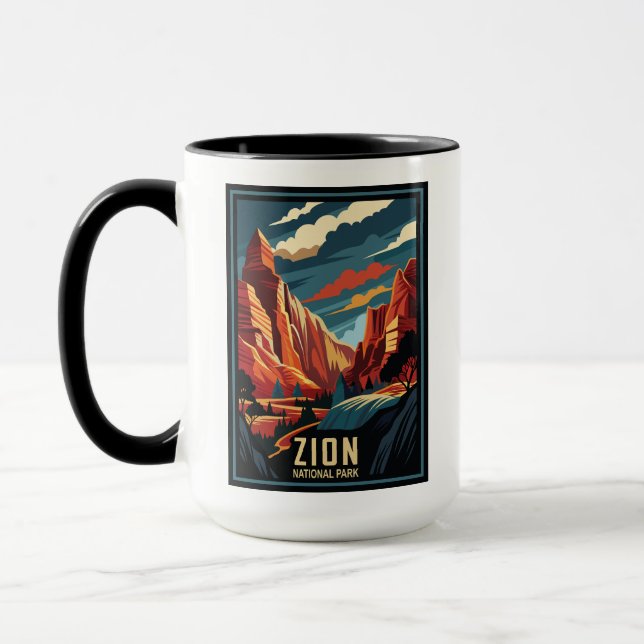 Caneca Parque Nacional Retro Zion (Esquerda)
