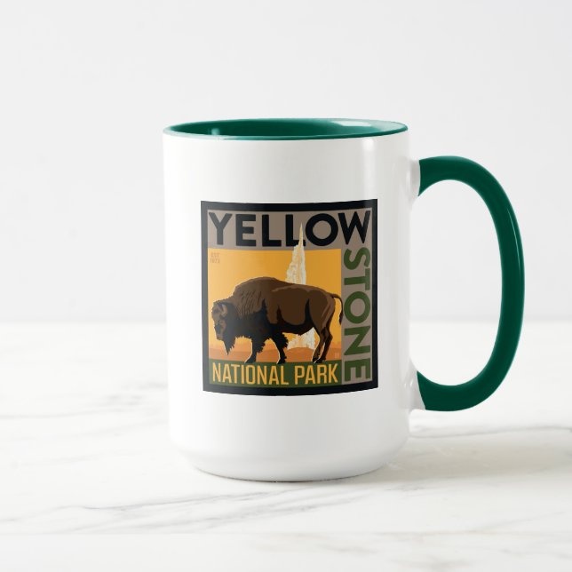 Caneca Parque Nacional Yellowstone | Buffalo (Direita)