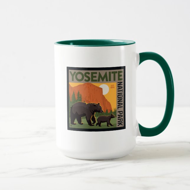 Caneca Parque Nacional Yosemite | Família Bear (Direita)