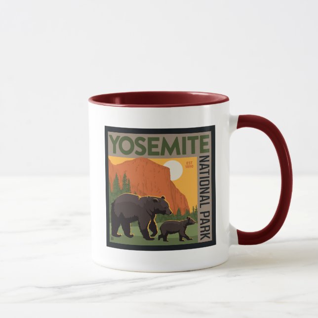 Caneca Parque Nacional Yosemite | Família Bear (Direita)