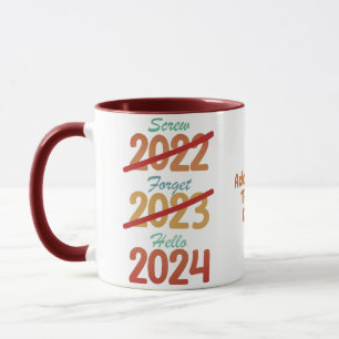 Caneca Parte Anos novos NYE 2024 do feliz ano novo 2024