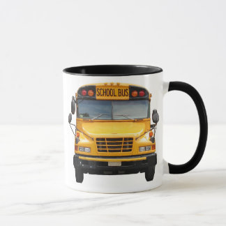 Caneca Parte dianteira e parte traseira do ônibus