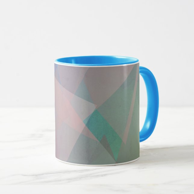 Caneca Partículas voadoras de abstrato | Formas geométric (Frente Esquerda)