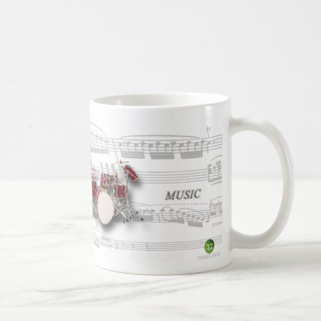 Caneca partitura e bateria (Direita)