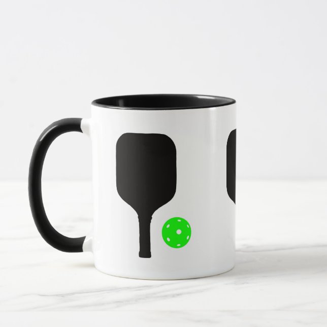 Caneca Pás de picleball e bola verde (Esquerda)