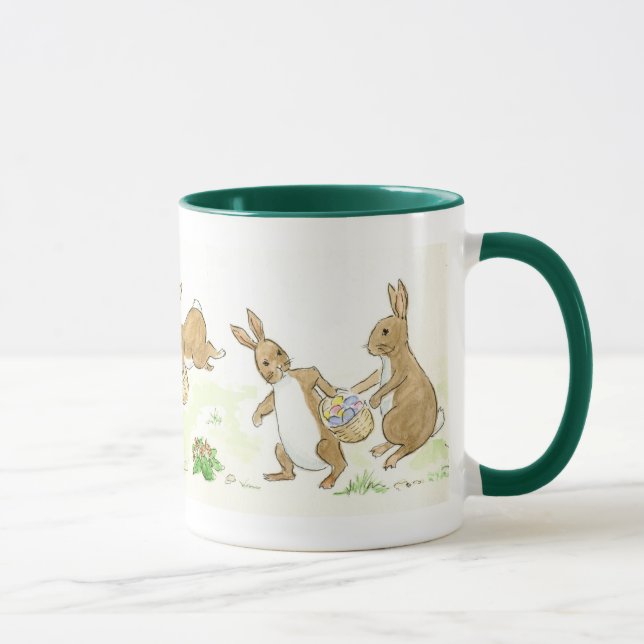 Caneca Páscoa Bunnies Ringer Mug (Direita)