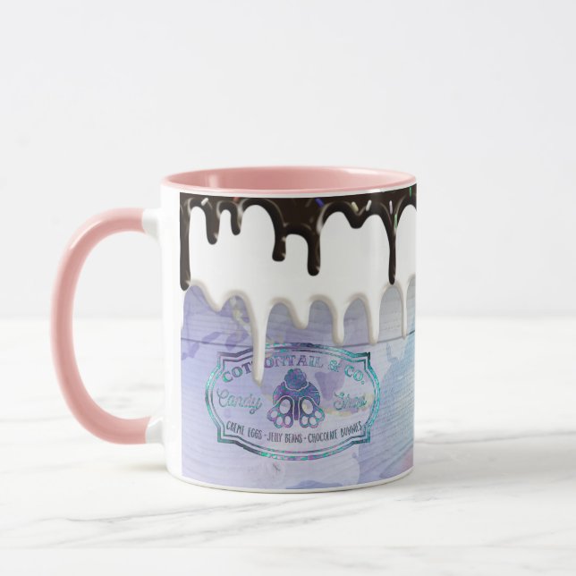 Caneca Páscoa Bunny Cottontail Sinal de Compro Doces Choc (Esquerda)