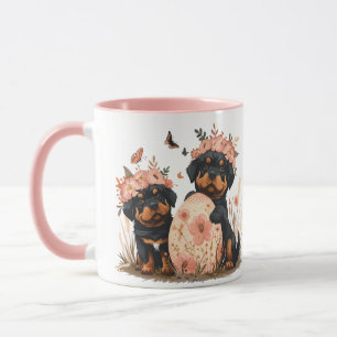 Caneca Páscoa Cães Rottweiler