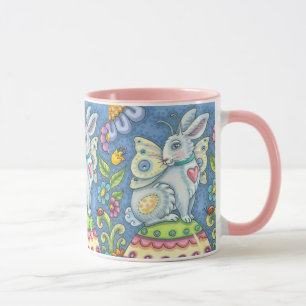 Caneca PÁSCOA FAIRY, RABBIT MUG Combo Rosa *Personalizar