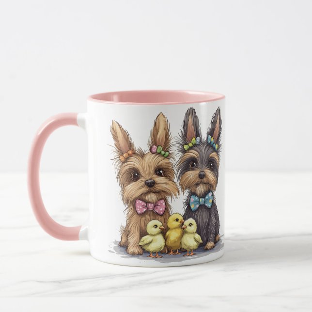 Caneca Páscoa Yorkshire Terrier Dogs (Esquerda)