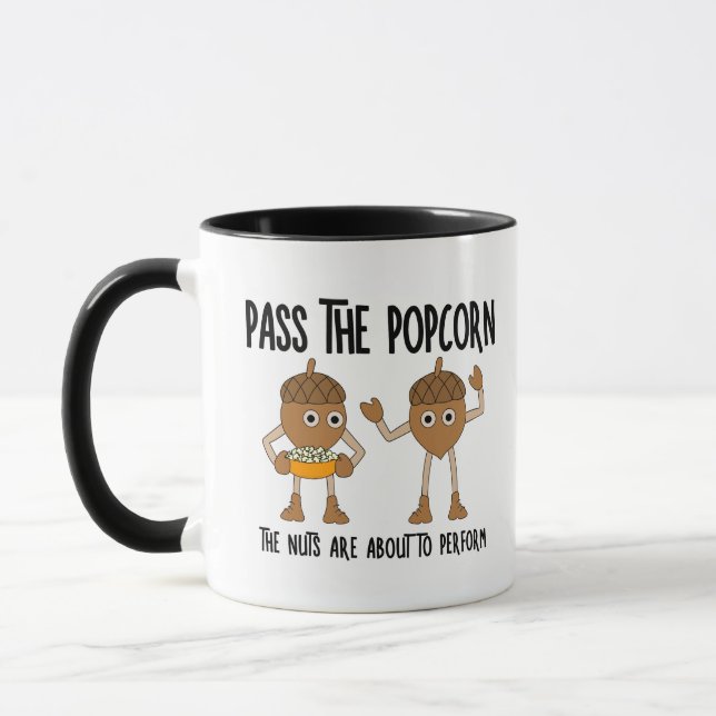 Caneca Pass Popcorn Loucos Mug (Esquerda)