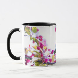 Caneca Pássaro Amarelo e Azul Cuto - Natureza Selvagem