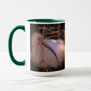 Caneca Pássaro Branco Ibis Fotografia