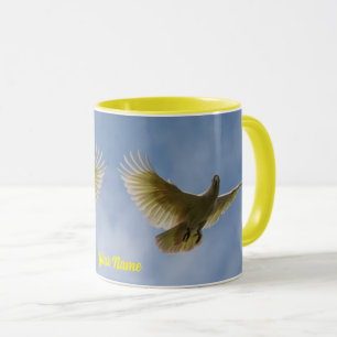 Caneca Pássaro Cockatoo Papagaio Austrália Foto Amarela