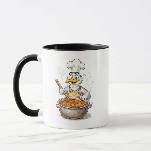 Caneca Pássaro Cômico Cozinhando Labskaus (Esquerda)