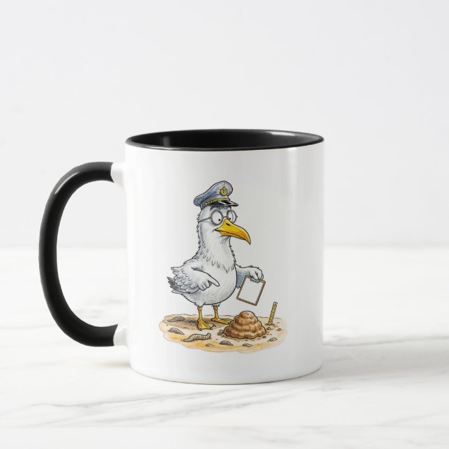 Caneca Pássaro Cômico Inspetor de Verme (Esquerda)
