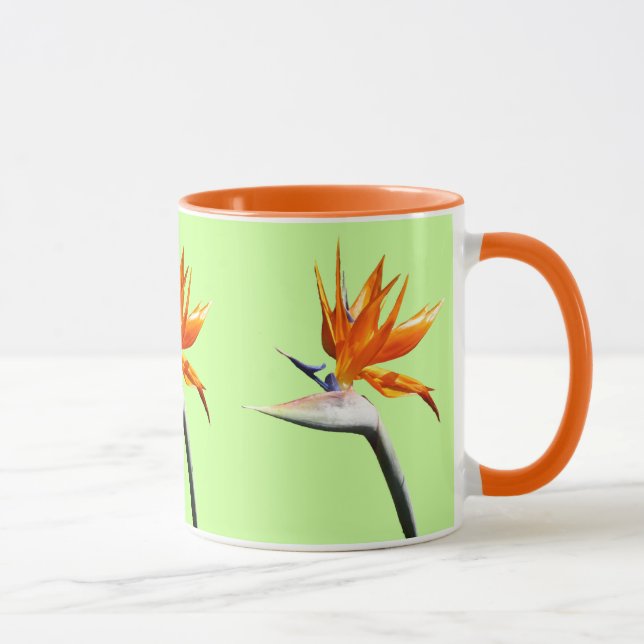 Caneca Pássaro da Flor Tropical Laranja do Paraíso (Direita)