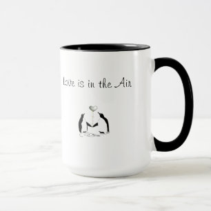 Caneca Pássaro de amor bonito Pinguim Romântico Pinguim