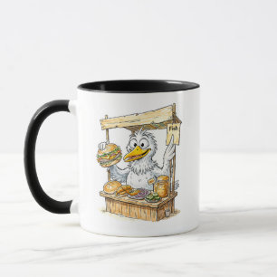 Caneca Pássaro de História em Quadrinhos no Ponto de Peix