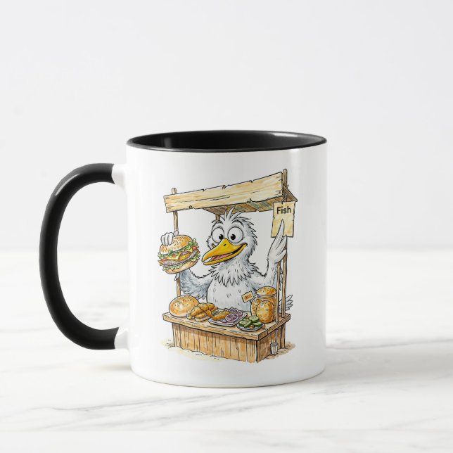 Caneca Pássaro de História em Quadrinhos no Ponto de Peix (Esquerda)