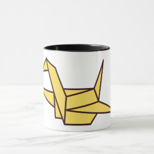 Caneca pássaro de papel