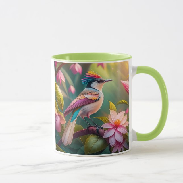 Caneca Pássaro Fantasia de Jay com Crista de Arco-íris (Direita)