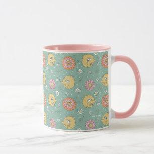 Caneca Pássaro Grande   Padrão Floral de Boas Vibes