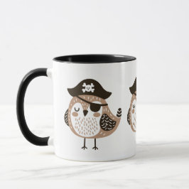 Caneca Pássaro Pirata com Chapéu e Olho