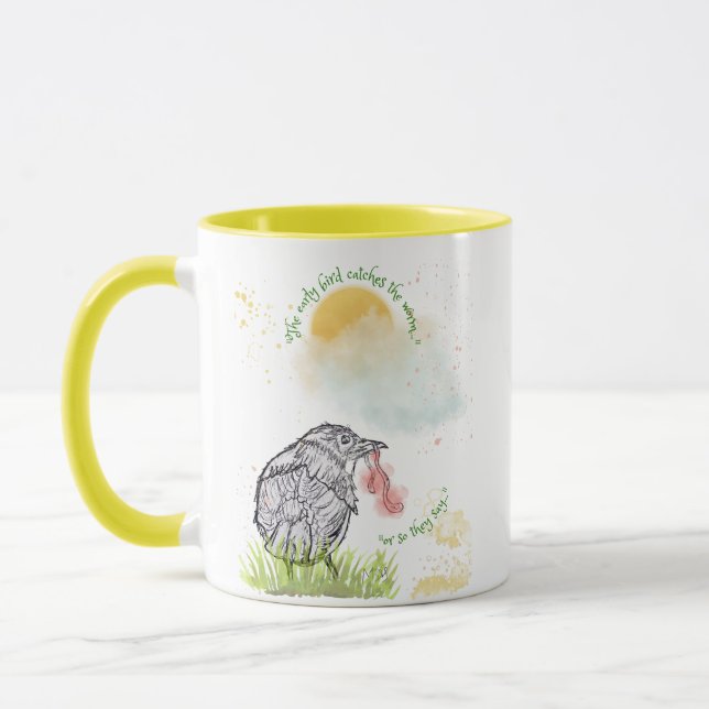 Caneca Pássaro Precoce Mug-MFCPF-11oz (Esquerda)