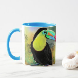 Caneca Pássaro Toco Tropical Exótico - Pintura Migrada