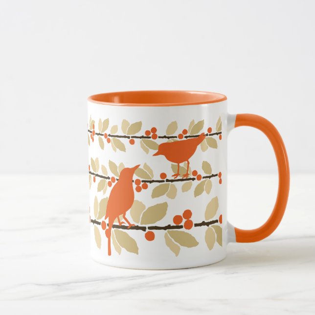 Caneca Pássaros caídos em galhos com Mug de Berries (Direita)