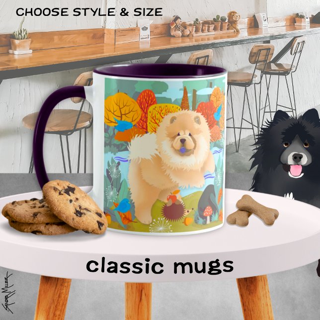 Caneca PÁSSAROS DE FELICIDADE Chow Mug (Criador carregado)