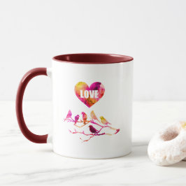 Caneca Pássaros do Coração Amor
