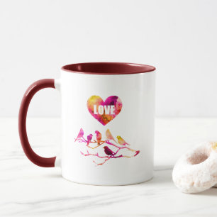 Caneca Pássaros do Coração Amor