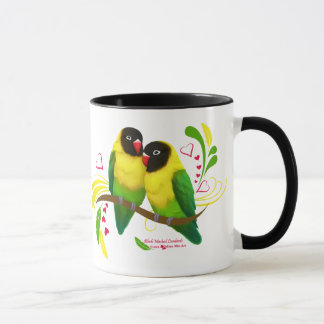 Caneca Pássaros Mascarados Negros